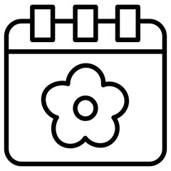 Spring season icon Thin line vector design