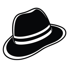 silhouette hat mockup on white background 