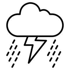 Storm icon Thin line vector design