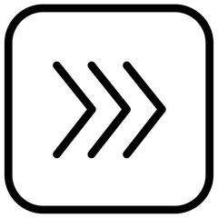 Swipe right icon Thin line vector design