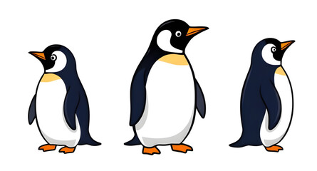 Obraz premium Penguin icon, Penguin vector, Penguin illustration, Cute penguin, Baby penguin, Emperor penguin, Cartoon penguin, Realistic penguin, Penguin clipart, Penguin outline, Penguin silhouette, Flat penguin 