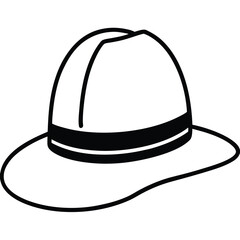 silhouette hat mockup on white background 