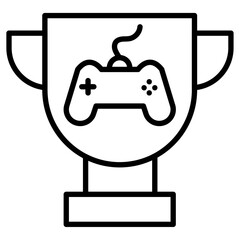 Video game contest icon Thin line vector design