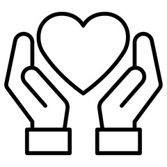 Volunteer icon Thin line vector design