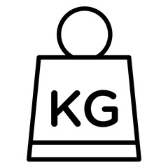Weight kilogram icon Thin line vector design