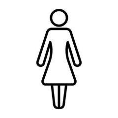 Woman icon Thin line vector design
