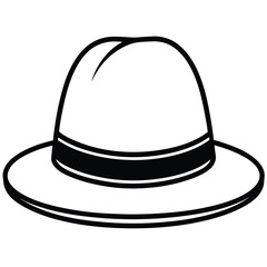 silhouette hat mockup on white background 