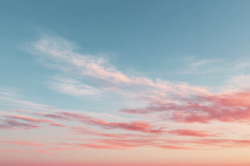Obraz premium serene sky with soft gradients transitioning from gentle blue to light pink creating tranquil atmosphere