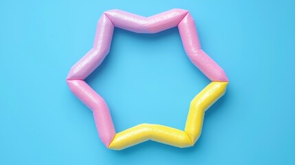 Colorful star-shaped frame