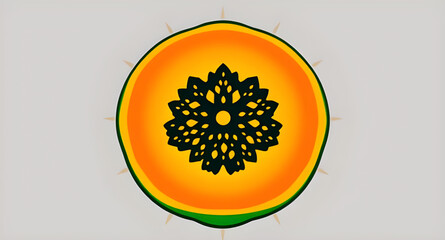 Papaya icon, Papaya vector, Papaya illustration, Whole papaya, Sliced papaya, Papaya half, Ripe papaya, Fresh papaya, Tropical fruit, Exotic fruit, Orange papaya, Yellow papaya, Green papaya, Papaya w