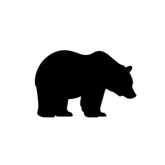 Silhouette of a Majestic Bear: A stark, high-contrast image features a bear silhouette against a bright backdrop, emphasizing the powerful form of this iconic wild creature.