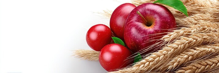 photo of harvest day, isolated on solid background, copy space 