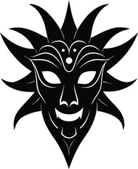 black and white mask