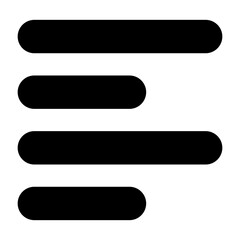 Obraz premium Horizontal Left Align Vector Icon