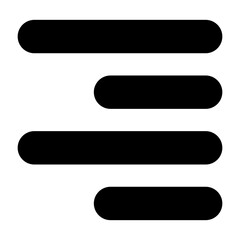 Obraz premium Horizontal Right Align Vector Icon