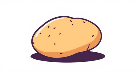 Potato icon, Potato vector, Potato illustration, Whole potato, Sliced potato, Raw potato, Brown potato, Cartoon potato, Realistic potato, Flat potato icon, Minimal potato design, Potato clipart, Veget