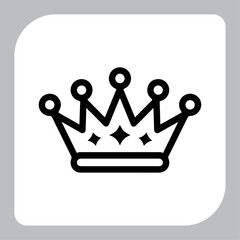 Crown icon on round internet button with nautical sailing boat and ocean wave vector illustration