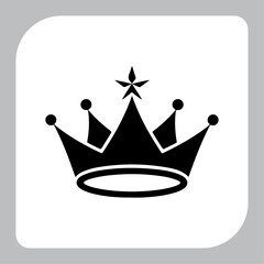 Crown icon on round internet button with nautical sailing boat and ocean wave vector illustration