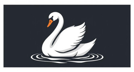 Swan icon, Swan vector, Swan illustration, Elegant bird, White swan, Graceful swan, Swan in water, Floating swan, Swan silhouette, Swan outline, Swan clipart, Beautiful bird, Swan with long neck, Maje