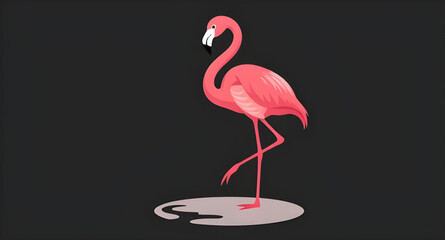 Flamingo icon, Flamingo vector, Tropical bird, Pink flamingo, Flamingo silhouette, Flamingo outline, Standing flamingo, One-legged bird, Flamingo cartoon, Cute flamingo, Elegant bird, Flamingo clipart