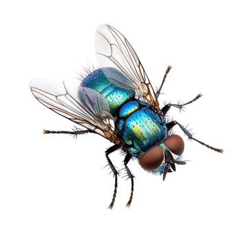 fly on white background