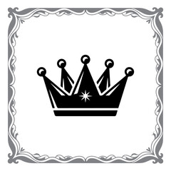 Royal Crown with Nautical Theme on White Background