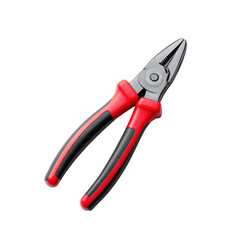 Fototapeta premium Red and Black Pliers with Rubber Grip for General Purpose Repair and DIY Home Improvement Tasks on transparent background