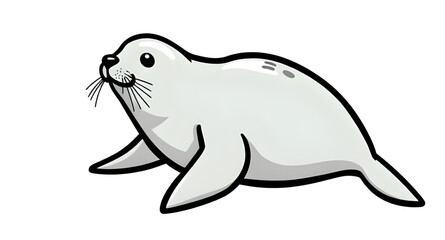 Fototapeta premium Sea lion icon, Sea lion vector, Marine mammal icon, Ocean animal, Sea lion silhouette, Sea lion illustration, Cute sea lion, Cartoon sea lion, Swimming sea lion, Sea lion clipart, Sea lion drawing, Se