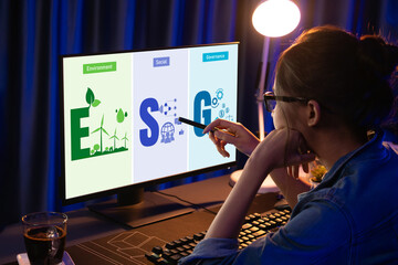 ESG environmental social governance policy for brisk business to set a standard to achieve high ESG...