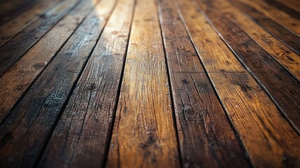 Obraz premium Aged Wooden Plank Flooring