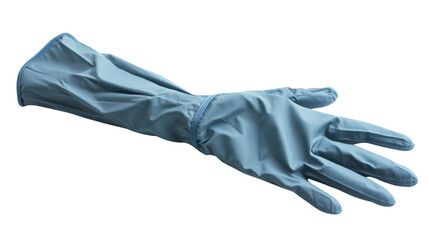 pair of rubber gloves on white background