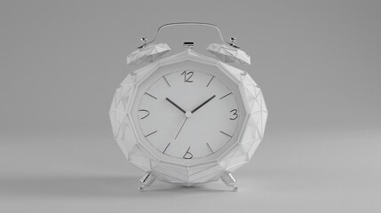 White geometric alarm clock
