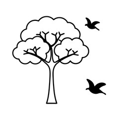 tree silhouette vector