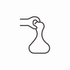 hand holding bag icon sign vector