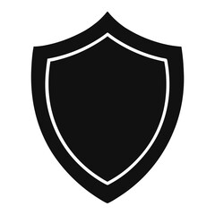 silhouette shield on white background