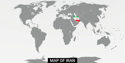 Republic of Iran map flag