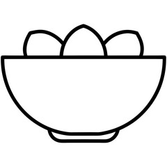 vector illustration of a bowl with food