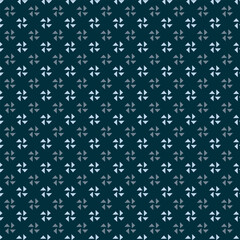 Fototapeta premium Elegant Seamless Geometric Pattern with Minimalist Floral Motifs on a Dark blue Background. for Fabric Prints, Wallpaper, and Modern Textile Design