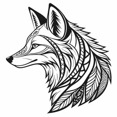 fox vector illustration silhouette 