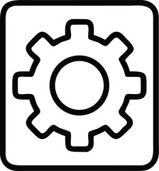 Gear Icon for Mechanism and Settings
