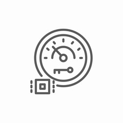 key performance gauge icon sign vector