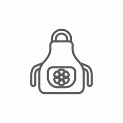 kitchen apron icon sign vector