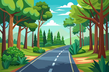 Obraz premium road in the forest