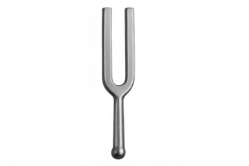 Tuning fork creating perfect pitch, isolated on transparent background, ideal for music, sound, and acoustics projects