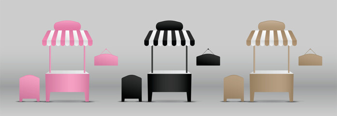 classic style pop up shop graphic vector