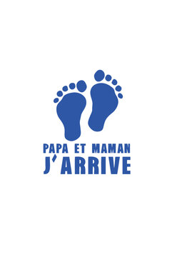 papa maman arrive bebe pied