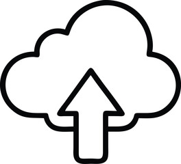 Cloud Upload Icon with Arrow
