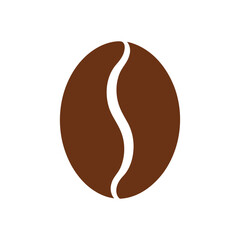 Single Brown Coffee Bean Illustration on a White Background Perfect for Coffee Shops Cafes and Coffee Related Projects and Designs