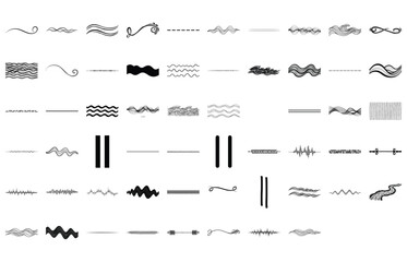 Decorative Line Elements Collection, Design Dividers, Underlines and Borders for Creative Projects