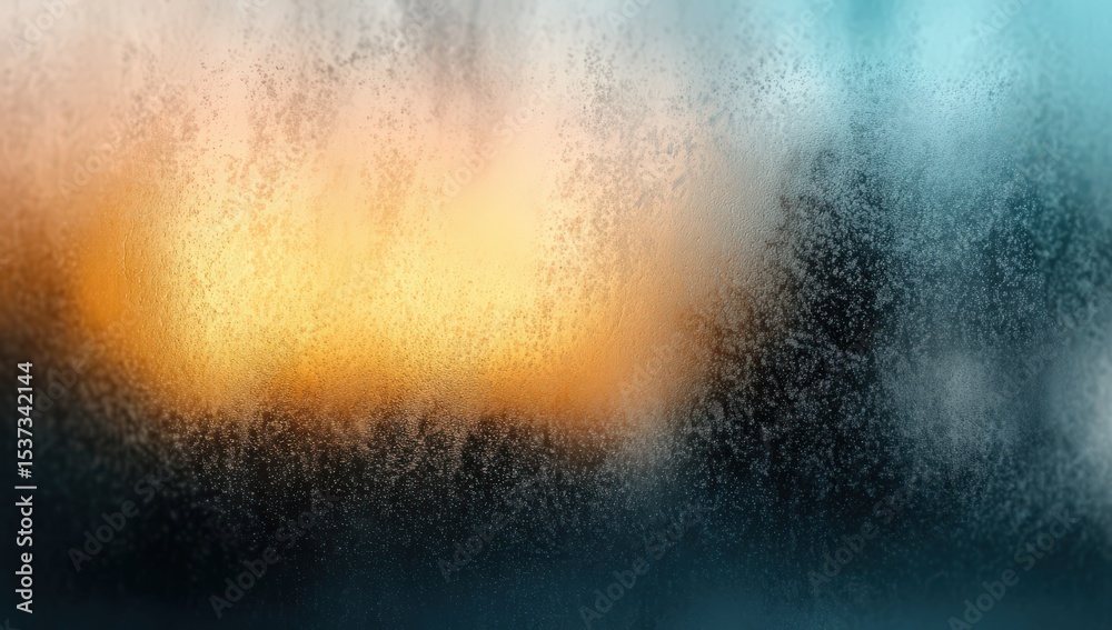 Aufkleber abstract background of condensation on glass with warm and cool tones, suggesting texture and weathe